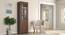 Theodore Engneered Wood Single Glass Door Display Cabinet (Rustic Walnut Finish) by Urban Ladder - Front View Design 1 - 570882