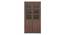 Theodore Engineered Wood Two Glass Door Display Cabinet (Rustic Walnut Finish) by Urban Ladder - Design 1 Side View - 570885