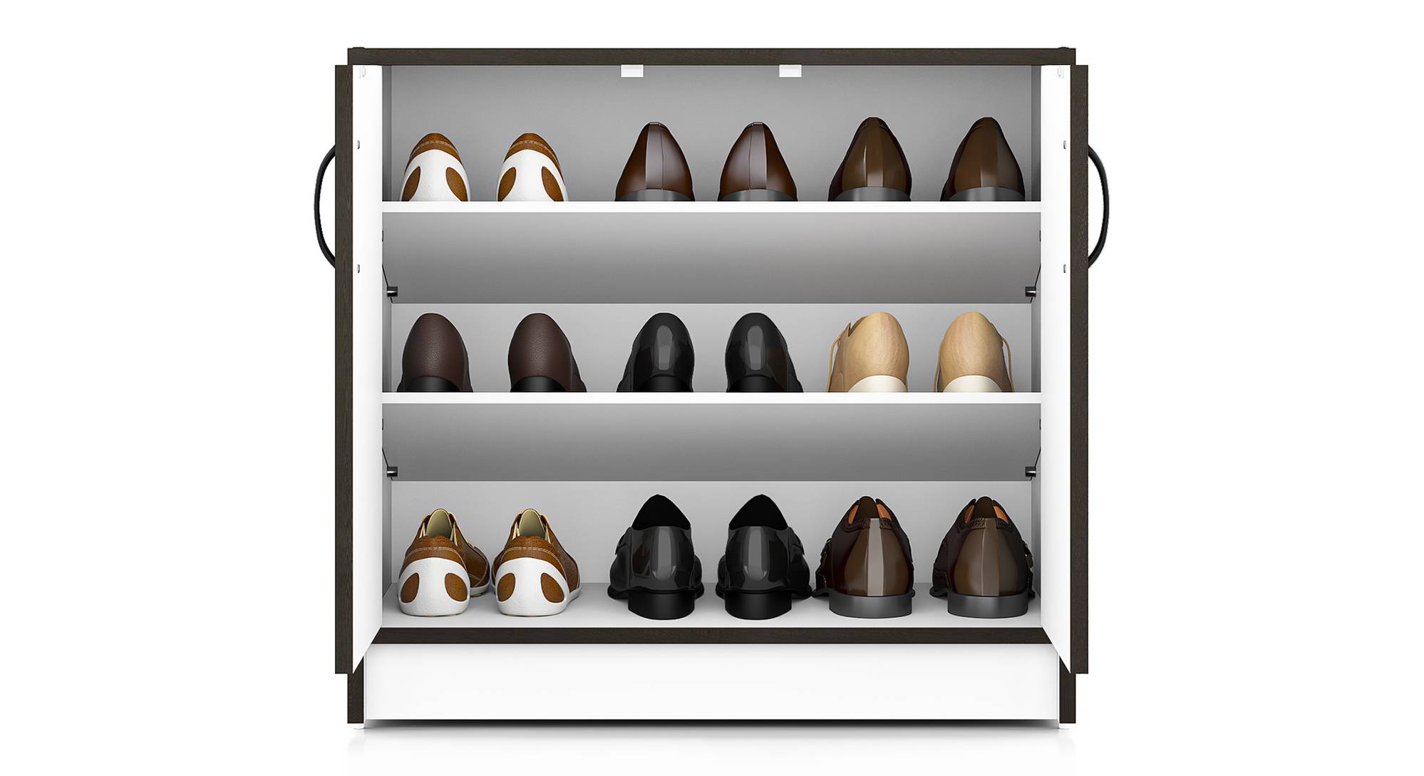 Levi Shoe Cabinet Finish dark wenge Configuration 9 pair Urban Ladder