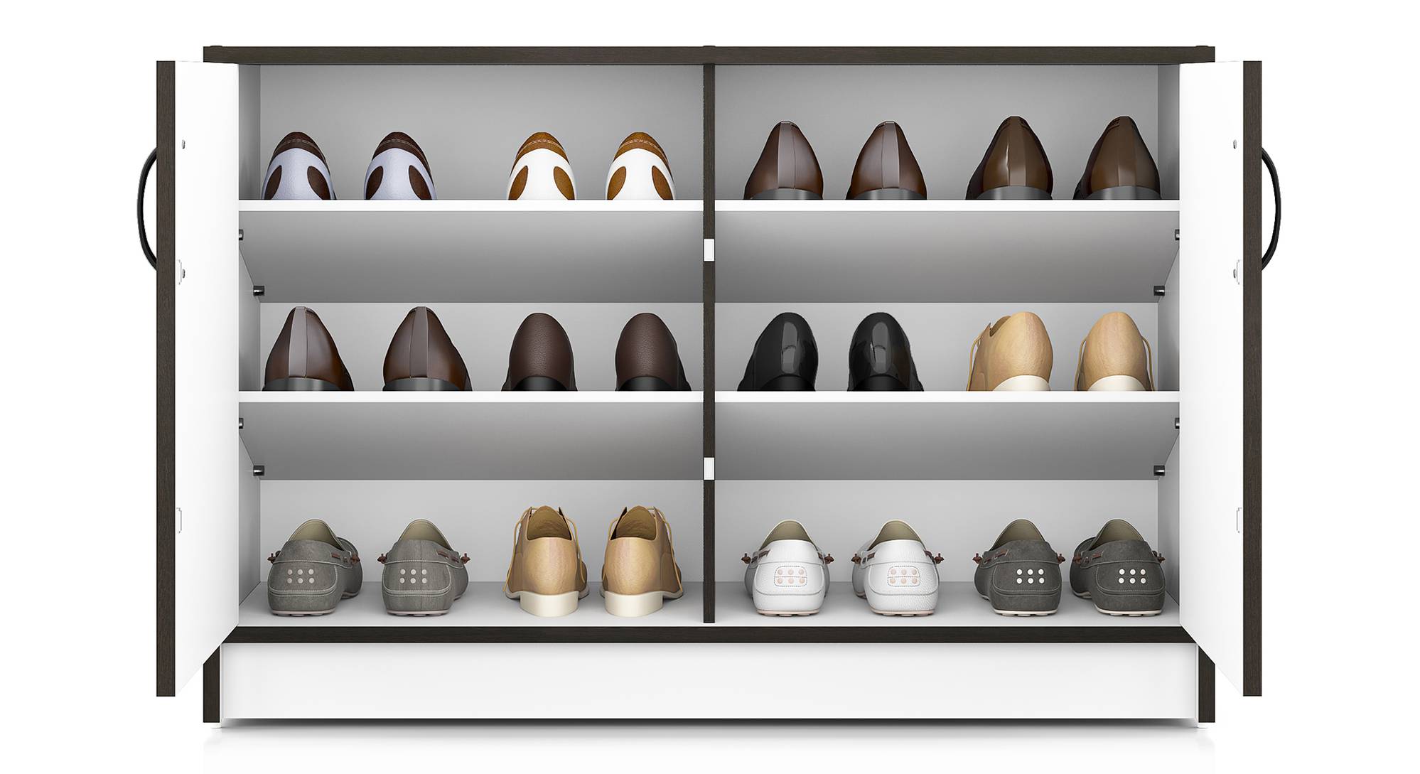 Alex Shoe Rack in Classic Walnut Finish Urban Ladder