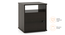 Zoey Bedside Table (Dark Wenge Finish, With Shutter Configuration) by Urban Ladder - Front View Design 1 - 570919