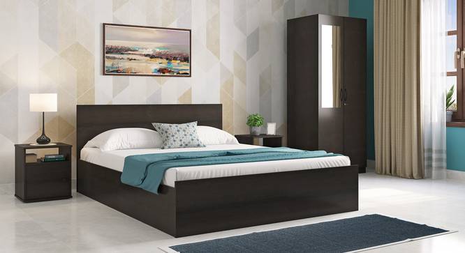 Zoey Storage Bed (King Bed Size, Dark Wenge Finish) by Urban Ladder - Design 1 Full View - 570949