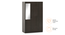 Zoey Three Door Wardrobe (With Mirror Configuration, Dark Wenge Finish) by Urban Ladder - Front View Design 1 - 570984