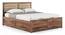 Ritz Solid Wood Hydraulic Storage Bed (Teak Finish, King Bed Size) by Urban Ladder - Front View Design 1 - 571046