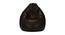 Edison Leatherette Filled Bean Bag (Black & Brown, with beans Bean Bag Type, XXL Bean Bag Size) by Urban Ladder - Cross View Design 1 - 571123