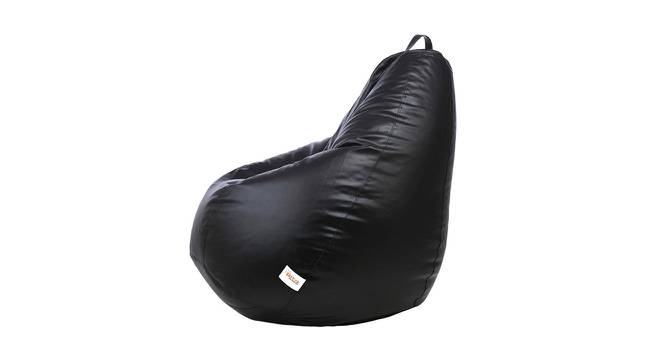 Ansen Leatherette Filled Bean Bag (Black, with beans Bean Bag Type, XL Bean Bag Size) by Urban Ladder - Design 1 Side View - 571137