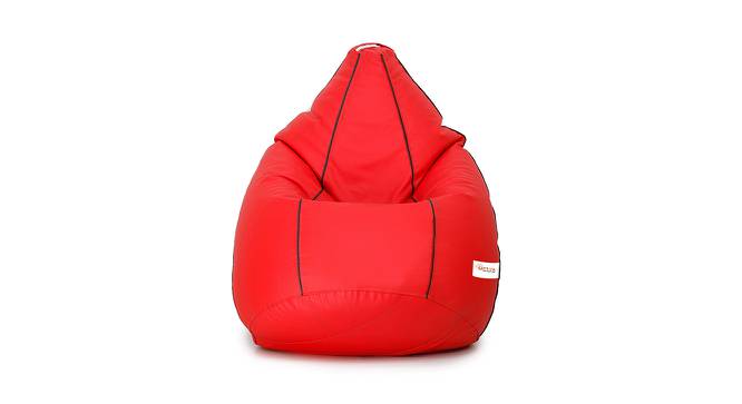 Brax Leatherette Filled Bean Bag (Red, with beans Bean Bag Type, XL Bean Bag Size) by Urban Ladder - Cross View Design 1 - 571191