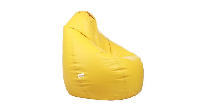 Teigen Leatherette Filled Bean Bag (Yellow, with beans Bean Bag Type, XL Bean Bag Size) by Urban Ladder - Front View Design 1 - 571202