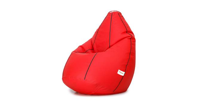 Brax Leatherette Filled Bean Bag (Red, with beans Bean Bag Type, XL Bean Bag Size) by Urban Ladder - Design 1 Side View - 571212
