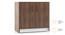 Alex Shoe Cabinet (Classic Walnut Finish, 9 Pair Configuration) by Urban Ladder - Front View Design 1 - 571287