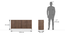 Alex Shoe Cabinet (Classic Walnut Finish, 18 pair Configuration) by Urban Ladder - Design 1 Dimension - 571314
