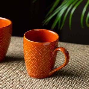 Cups Mugs Design Moroccan Tangerine Gold Ceramic Coffee Mug (Tangerine and Golden)