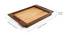 Gilead Brown Solid Wood Serving Tray (Natural Light and Dark Brown) by Urban Ladder - Design 1 Dimension - 572298