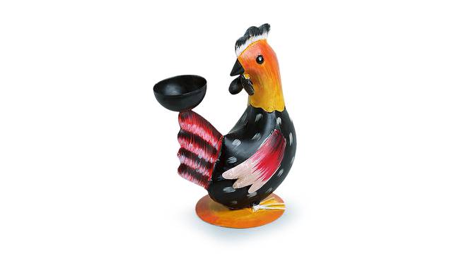Homely Hen Multicolor Metal Tealight Holder (Black & Yellow) by Urban Ladder - Front View Design 1 - 572881