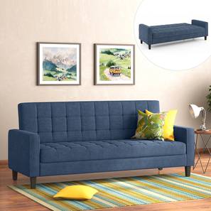 Sofa Cum Bed Design Salford 3 Seater Click Clack Sofa cum Bed In Midnight Indigo Blue Colour