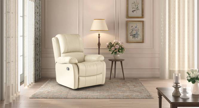 Lebowski Recliner (One Seater, Ancient Ivory Cream) by Urban Ladder - Design 1 Full View - 574571