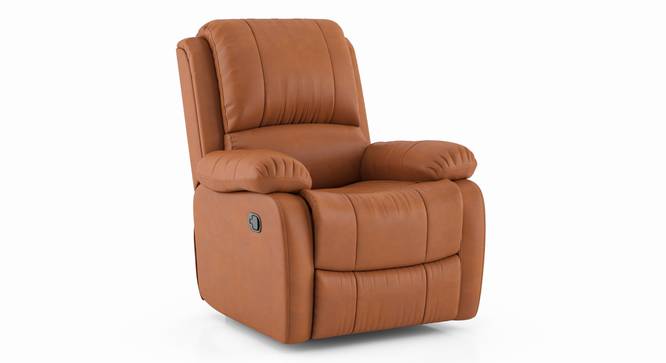 Lebowski Recliner (Tan, One Seater) by Urban Ladder - Front View Design 1 - 574573