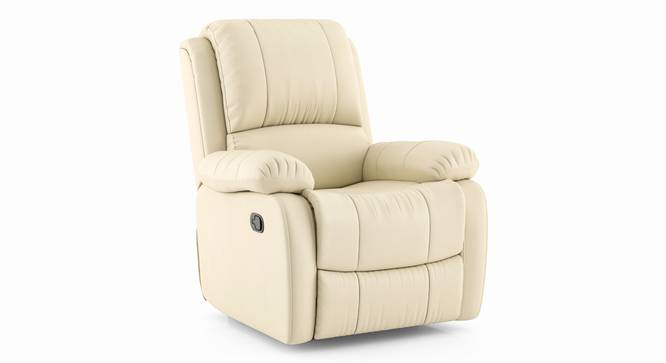 Lebowski Recliner (One Seater, Ancient Ivory Cream) by Urban Ladder - Front View Design 1 - 574574