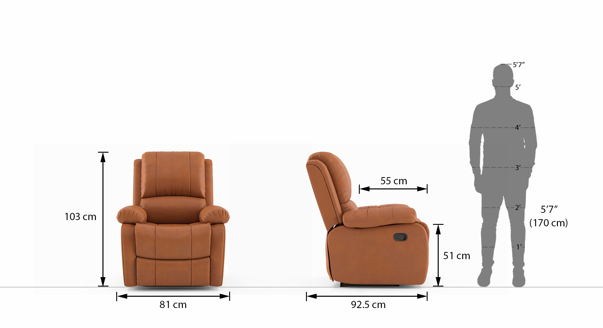 Lebowski seater manual recliner