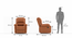 Lebowski Recliner (Tan, One Seater) by Urban Ladder - Design 1 Dimension - 574591