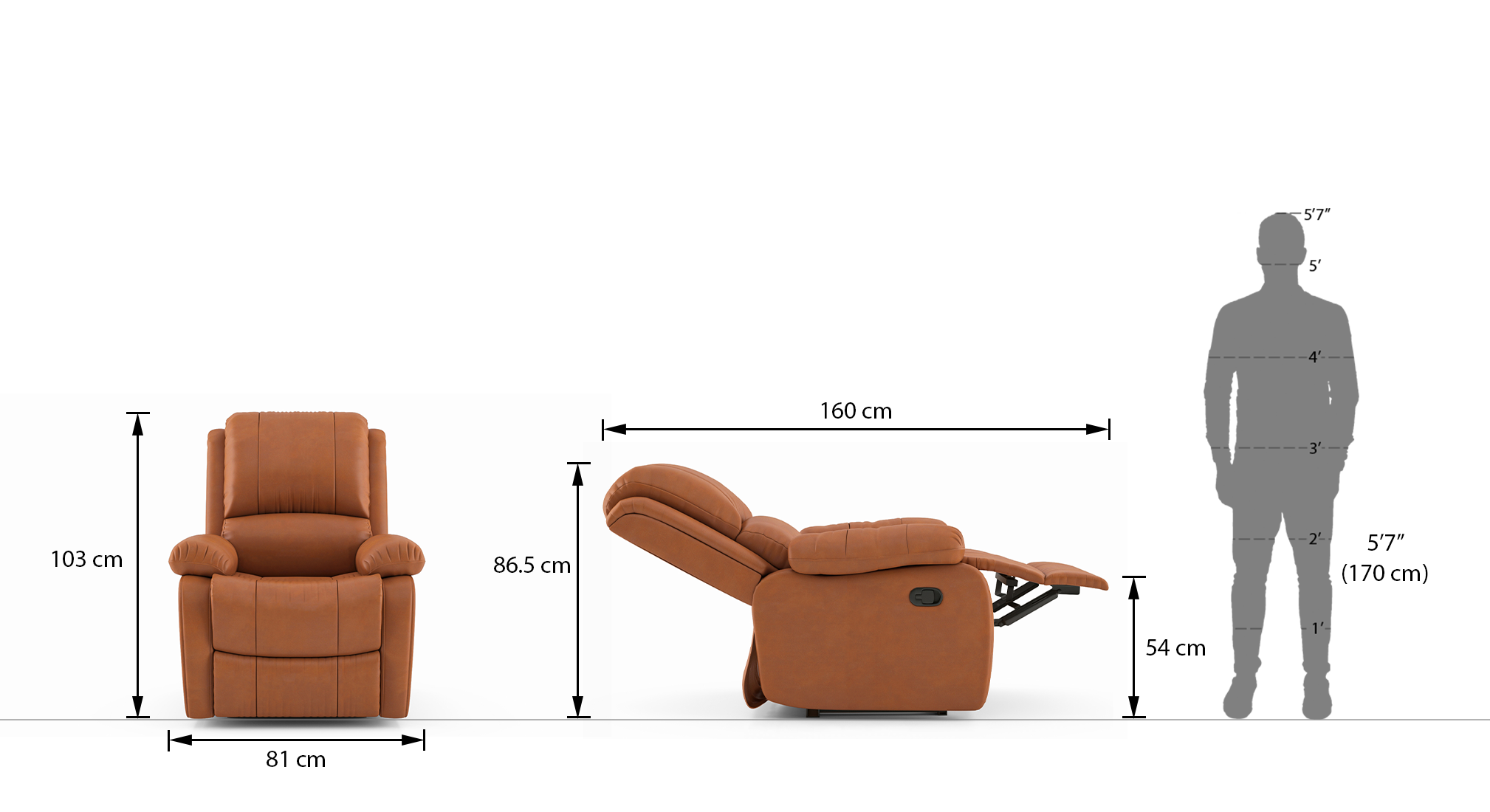 Lebowski seater manual recliner 