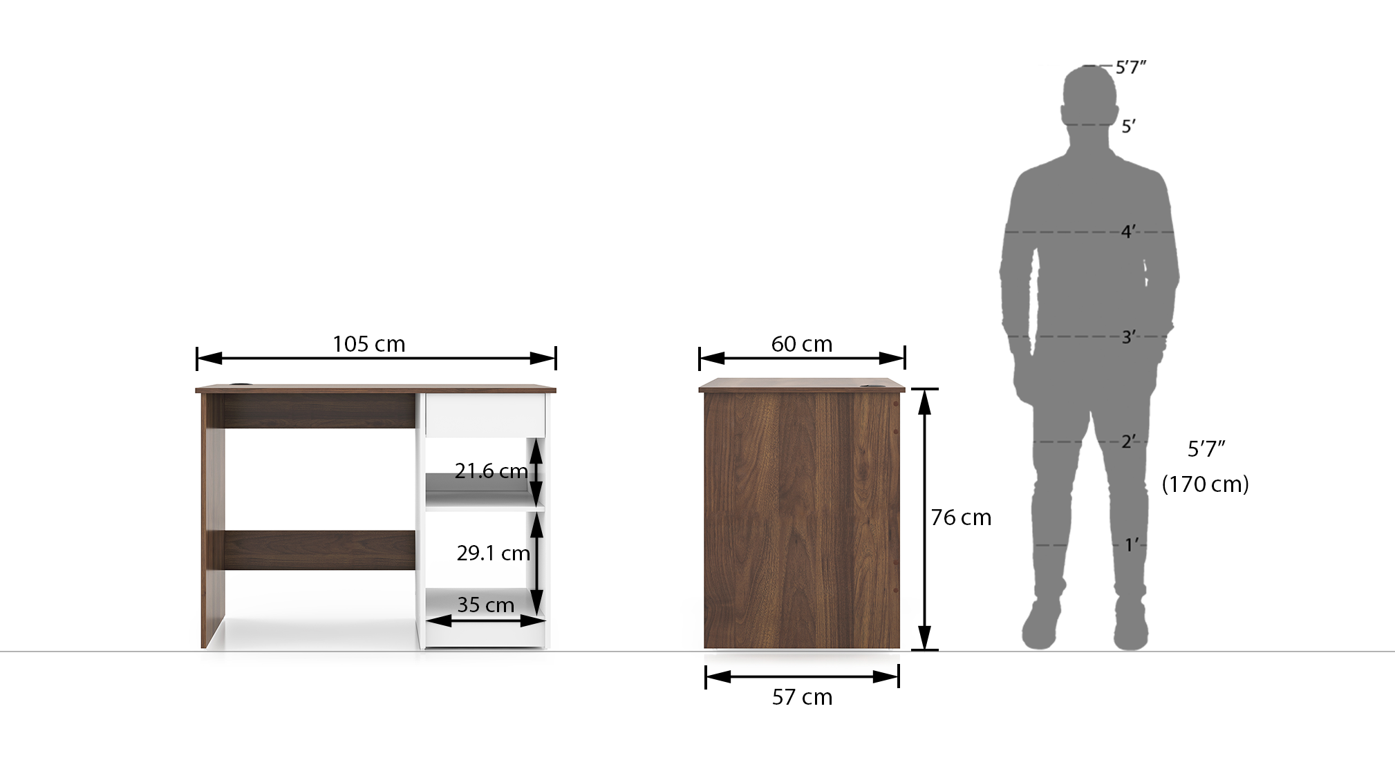 Taylor storage study table  classic walnut 7