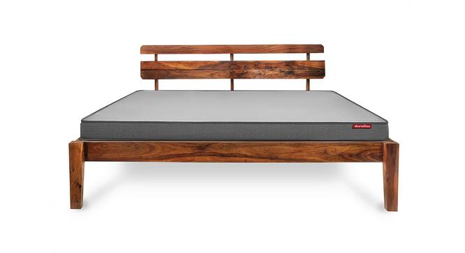 Admire Solid Wood King Size Non Storage Bed (King Bed Size, HONEY Finish) by Urban Ladder - Front View Design 1 - 574660