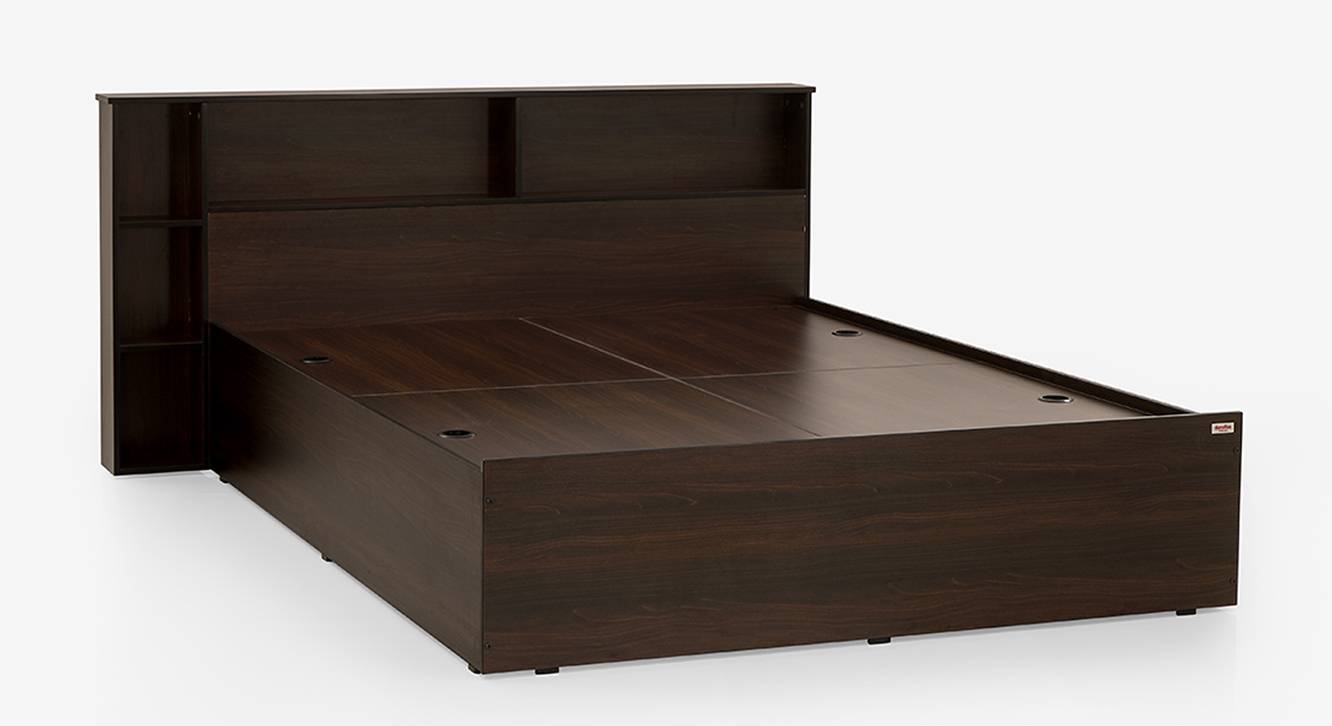Drift Engineered Wood King Size Box Storage Bed in Brown Finish Urban