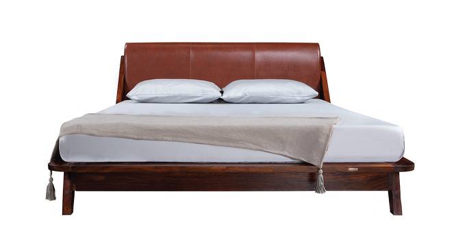 Plush Solid Wood King Size Non Storage Bed (King Bed Size, HONEY Finish) by Urban Ladder - Front View Design 1 - 574669