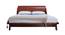 Plush Solid Wood King Size Non Storage Bed (King Bed Size, HONEY Finish) by Urban Ladder - Front View Design 1 - 574669