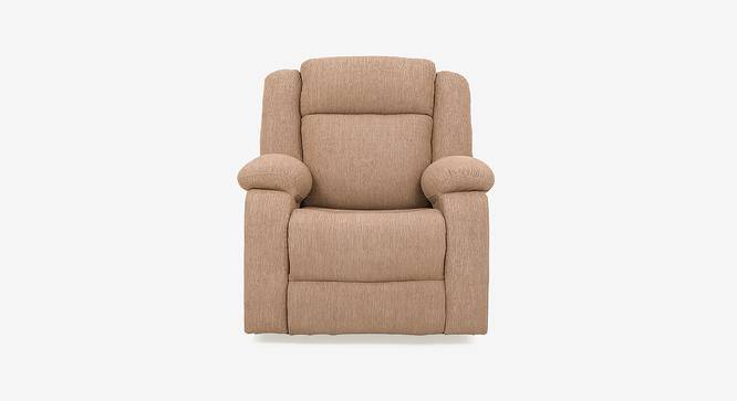 Avalon Fabric 1 Seater Manual Recliner in Brown Colour (Brown, One Seater) by Urban Ladder - Front View Design 1 - 574677