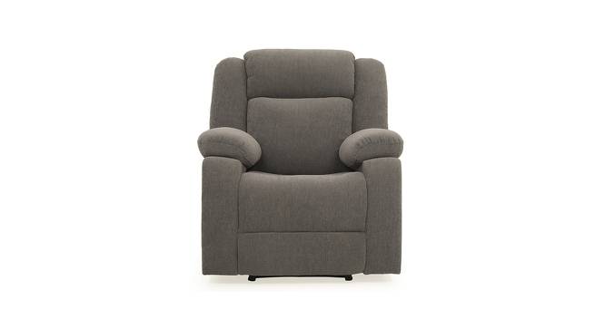 Avalon Fabric 1 Seater Manual Recliner in Grey Colour (Grey, One Seater) by Urban Ladder - Front View Design 1 - 574678