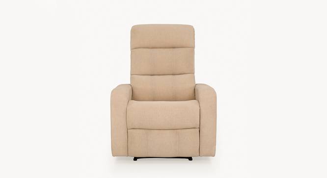 Elysian Fabric 1 Seater Manual Recliner in Beige Colour (Beige, One Seater) by Urban Ladder - Front View Design 1 - 574679