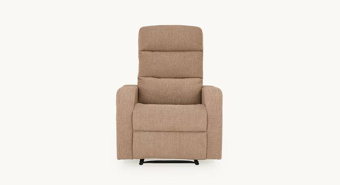 Elysian Fabric 1 Seater Manual Recliner in Brown Colour (Brown, One Seater) by Urban Ladder - Front View Design 1 - 574680
