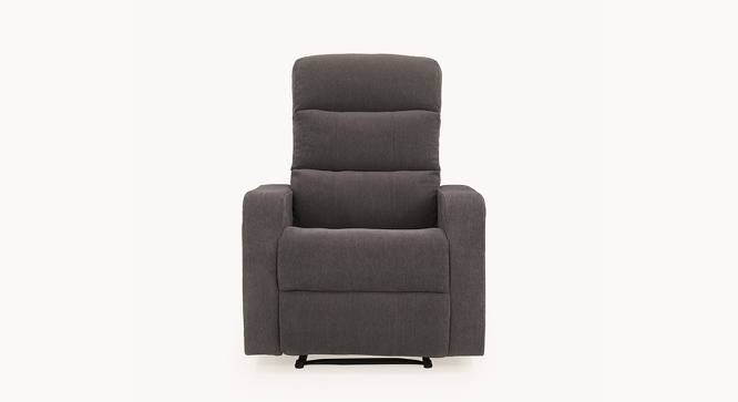 Elysian Fabric 1 Seater Manual Recliner in Grey Colour (Grey, One Seater) by Urban Ladder - Front View Design 1 - 574681