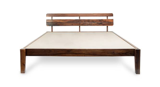 Admire Solid Wood King Size Non Storage Bed (King Bed Size, HONEY Finish) by Urban Ladder - Cross View Design 1 - 574684