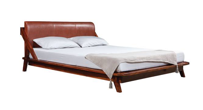 Plush Solid Wood King Size Non Storage Bed (King Bed Size, HONEY Finish) by Urban Ladder - Cross View Design 1 - 574693