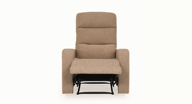 Elysian Fabric 1 Seater Manual Recliner in Brown Colour (Brown, One Seater) by Urban Ladder - Cross View Design 1 - 574704