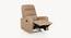 Elysian Fabric 1 Seater Manual Recliner in Brown Colour (Brown, One Seater) by Urban Ladder - Design 1 Side View - 574728