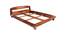 Curve Solid Wood King Size Non Storage Bed (King Bed Size, HONEY Finish) by Urban Ladder - Rear View Design 1 - 574737