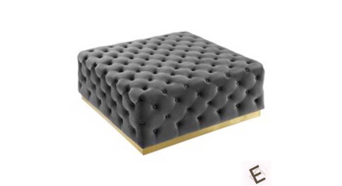 Rainn Ottoman in Midnight Grey Colour (Midnight Grey) by Urban Ladder - Cross View Design 1 - 574868
