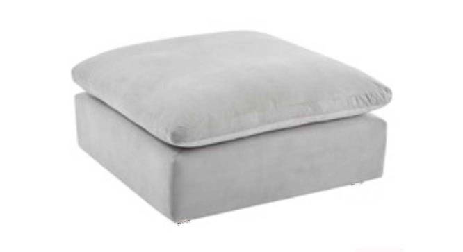 Brit Ottoman in Grey Ash Colour (Ash Grey) by Urban Ladder - Front View Design 1 - 574886