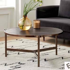 expressionist by mohanbir Round Engineered Wood Coffee Table in Powder Coating Finish-picture-16