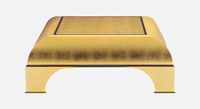Megacosm Square Solid Wood Coffee Table (Gold Finish) by Urban Ladder - Cross View Design 1 - 574931