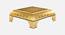 Megacosm Square Solid Wood Coffee Table (Gold Finish) by Urban Ladder - Front View Design 1 - 574945