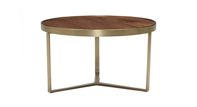 Albertoni Round Engineered Wood Coffee Table (Walnut Finish) by Urban Ladder - Front View Design 1 - 574950