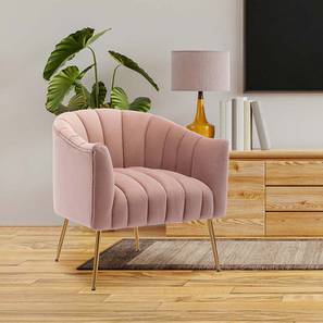 Uls Choice Top 50 Design Jella Fabric Accent Chair in Pink Colour