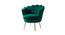 Melta Fabric Accent Chair in Green Colour (Green, Powder Coating Finish) by Urban Ladder - Front View Design 1 - 574997