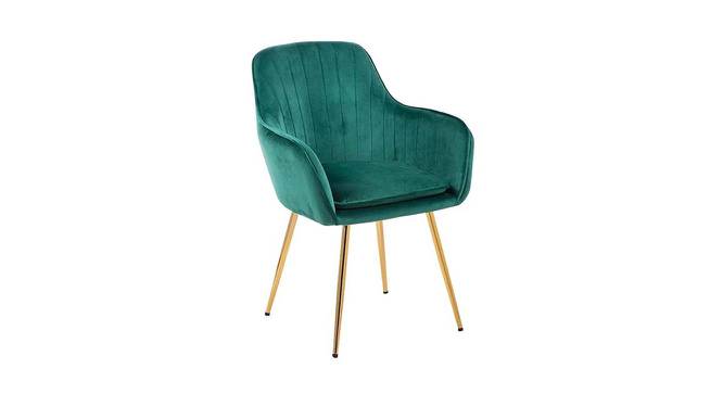 Hilsa Fabric Accent Chair in Green Colour (Green, Powder Coating Finish) by Urban Ladder - Front View Design 1 - 575007