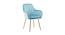 Megan Fabric Accent Chair in Blue Colour (Blue, Powder Coating Finish) by Urban Ladder - Front View Design 1 - 575009